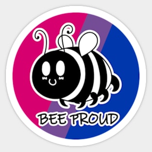 Bee Proud Bisexual/Biromantic Flag Sticker